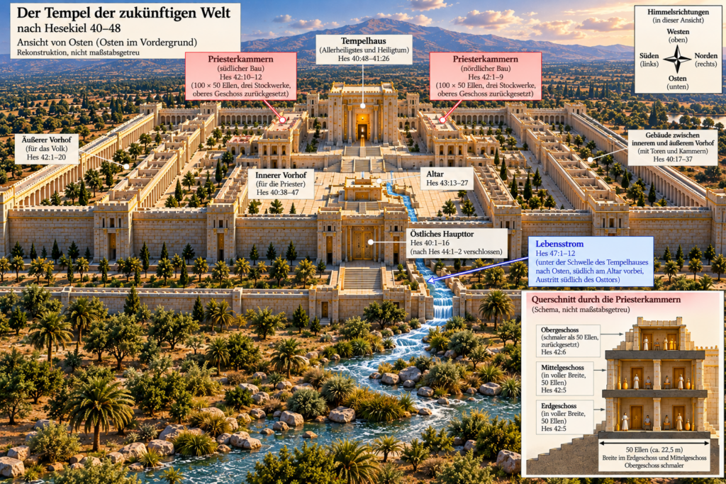 Der Tempel in der neuen Welt nach Hes 40-48 und die Kammern für die Priester